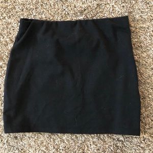 Black mini skirt